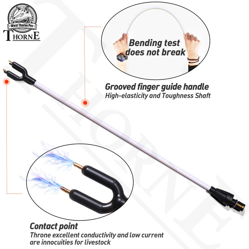 West Thorne Pro Livestock Prod, Waterproof Cattle Prod Stick with LED Light, Livestock Prod for Modern Livestock Management(33.8in) - Image 4